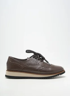 Derbies Xsa Marron Talon Plat Jusqu'à 3cm