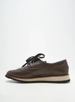 Derbies Xsa Marron Talon Plat Jusqu'à 3cm