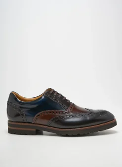 Derbies Yves Saint Clair Bleu Talon Bas