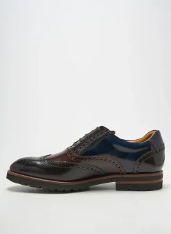 Derbies Yves Saint Clair Bleu Talon Bas