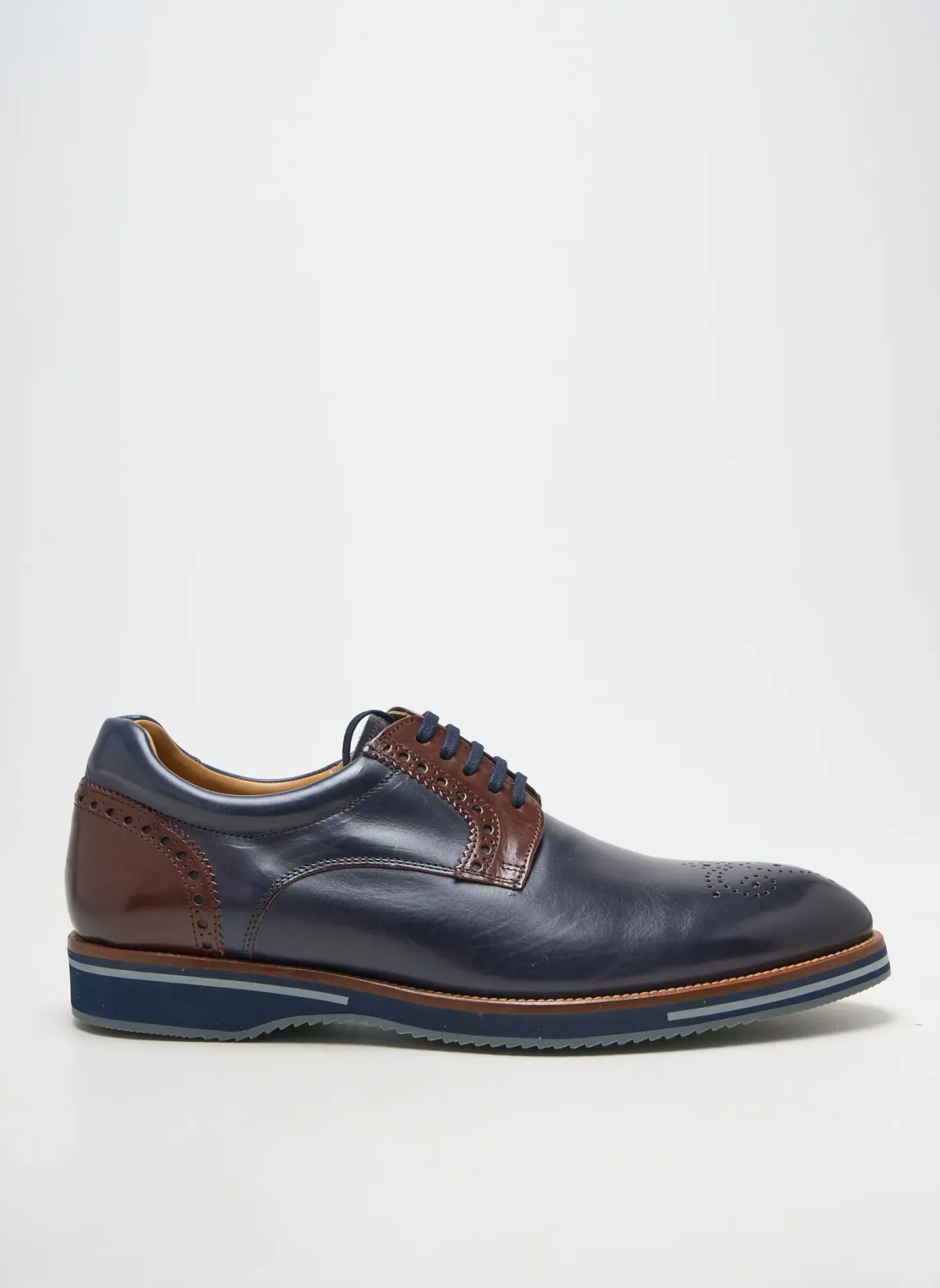 Derbies Yves Saint Clair Bleu Bout Rond