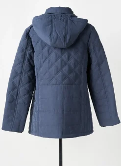 Doudoune Damart Bleu A Capuche