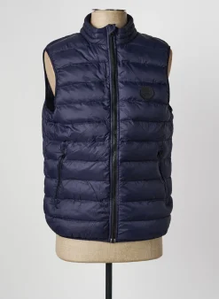 Doudoune Daytona Bleu Sans Capuche