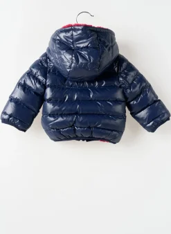 Doudoune Elle Est Ou La Mer Bleu A Capuche