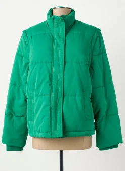 Doudoune Elora Vert Sans Capuche