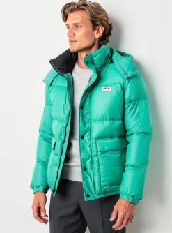 Doudoune Fila Vert A Capuche