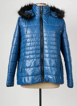 Doudoune France Rivoire Bleu A Capuche