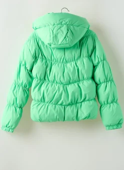 Doudoune Garcia Vert A Capuche