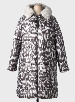 Doudoune Green Goose Gris A Capuche