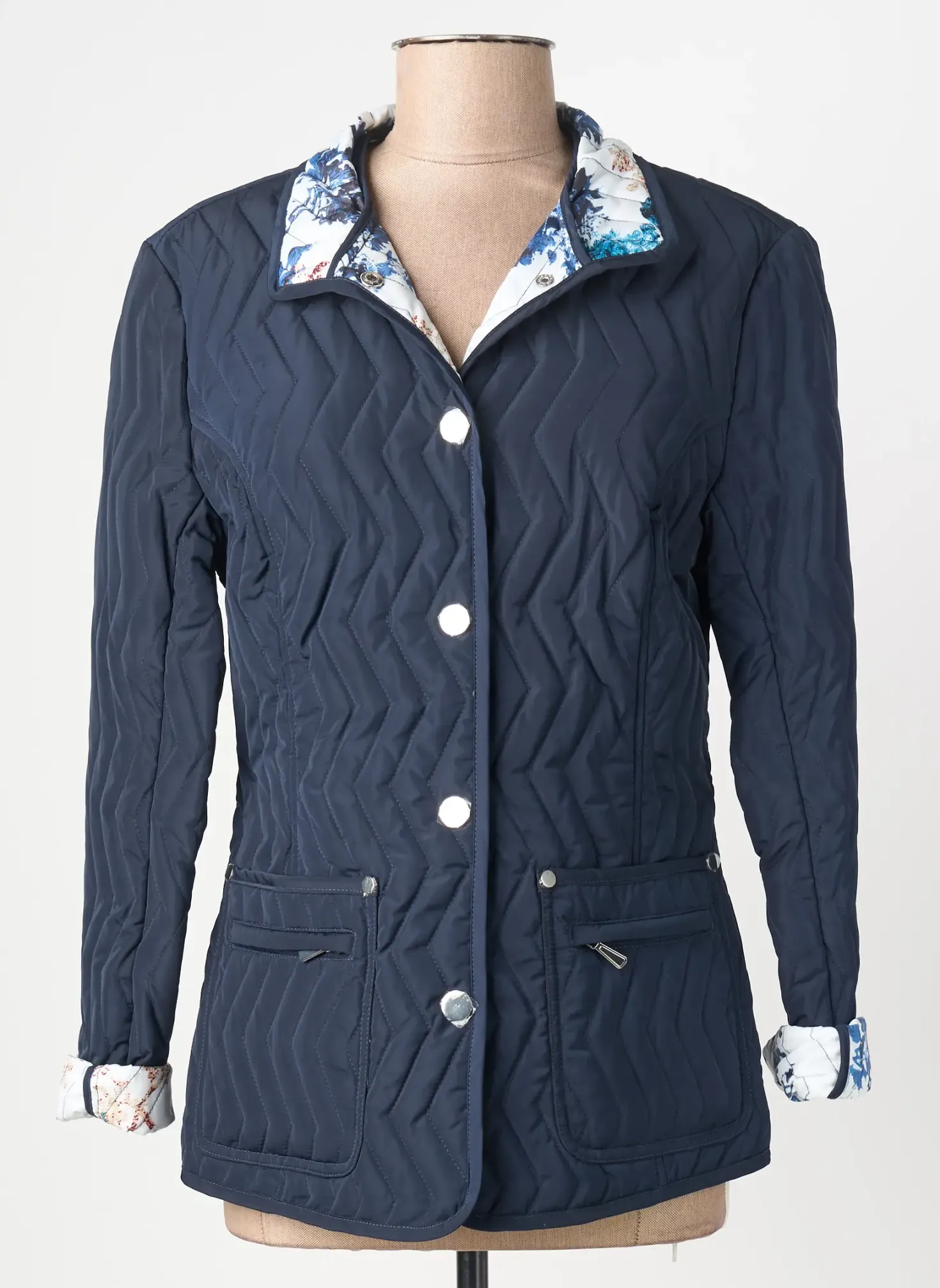 Doudoune Jumfil Bleu Sans Capuche