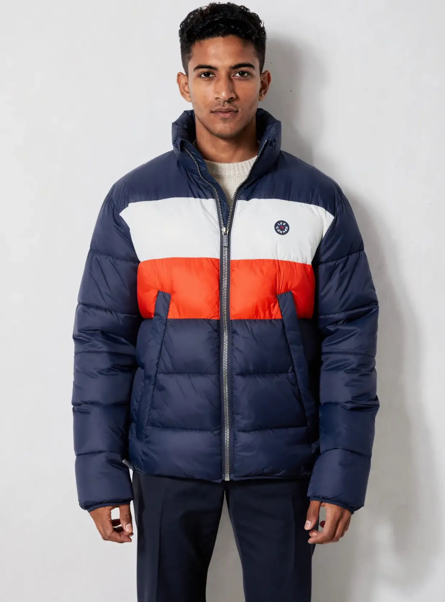 Doudoune Lee Cooper Bleu Sans Capuche
