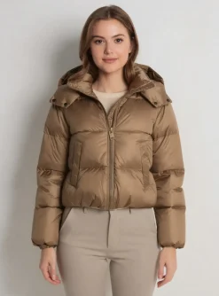 Doudoune Mpc (ma Petite Capsule) Marron A Capuche