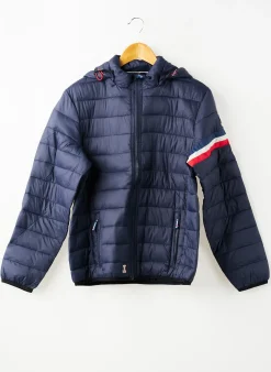 Doudoune North Valley Bleu A Capuche
