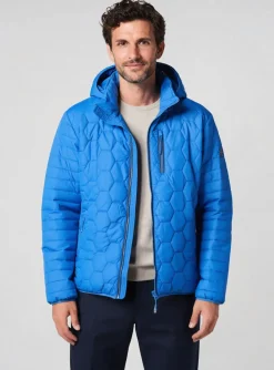 Doudoune North Valley Bleu A Capuche