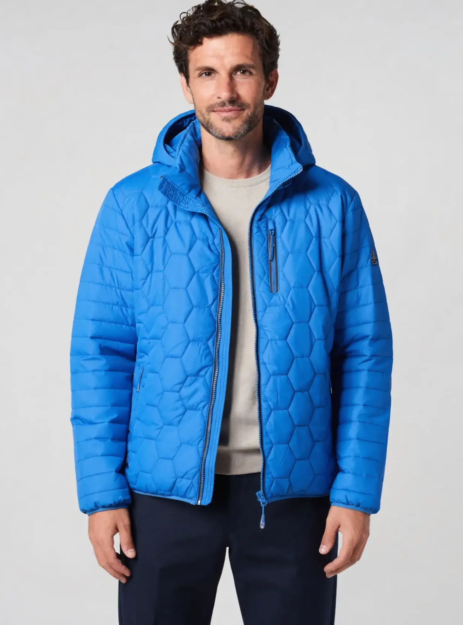 Doudoune North Valley Bleu A Capuche