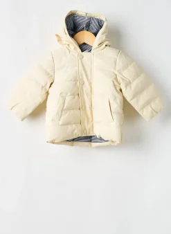 Doudoune Petit Bateau Beige A Capuche
