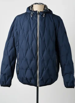 Doudoune Pierre Cardin Bleu A Capuche
