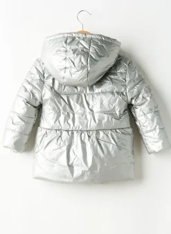 Doudoune 3 Pommes Argent A Capuche