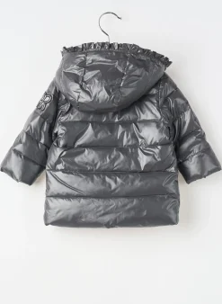 Doudoune 3 Pommes Gris A Capuche