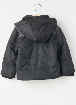 Doudoune 3 Pommes Noir A Capuche