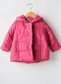 Doudoune 3 Pommes Rose A Capuche