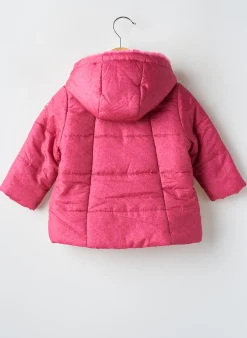 Doudoune 3 Pommes Rose A Capuche