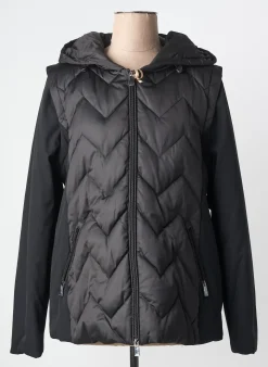 Doudoune Pregio Couture Noir A Capuche