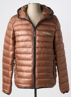 Doudoune Pull In Marron A Capuche