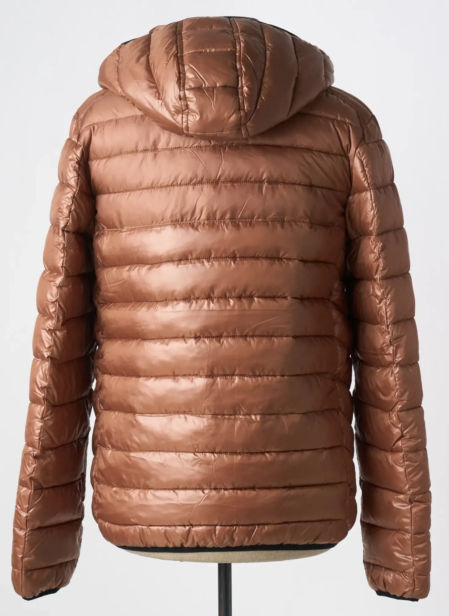 Doudoune Pull In Marron A Capuche