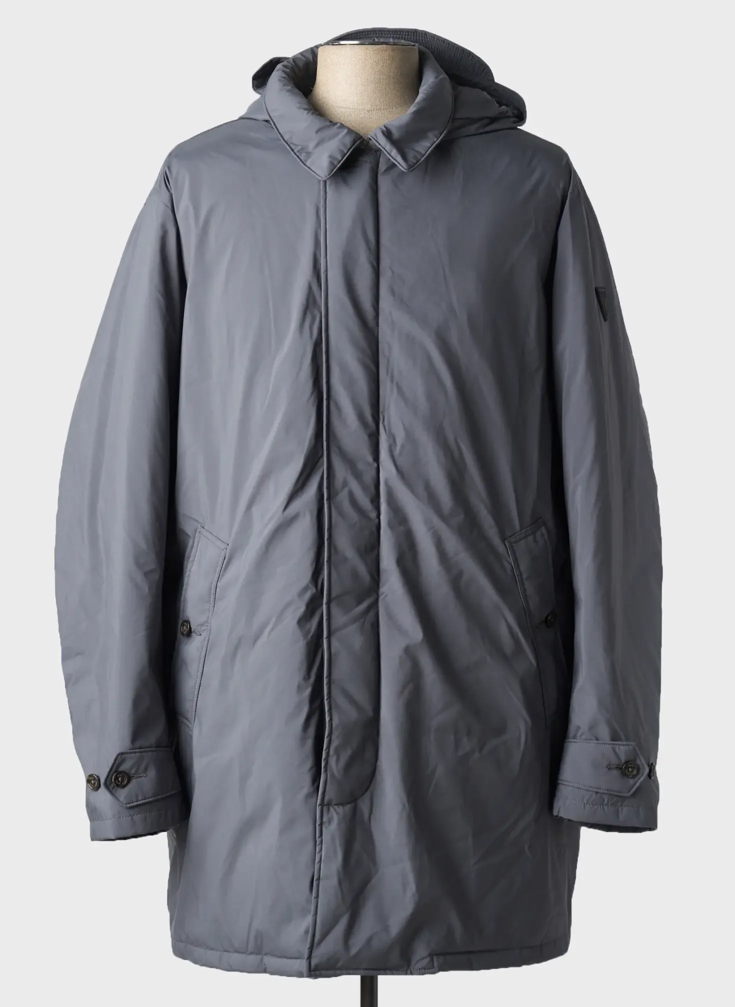 Doudoune Ralph Lauren Gris A Capuche
