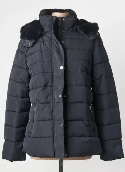 Doudoune Rino & Pelle Noir A Capuche