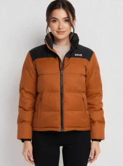 Doudoune Schott Marron