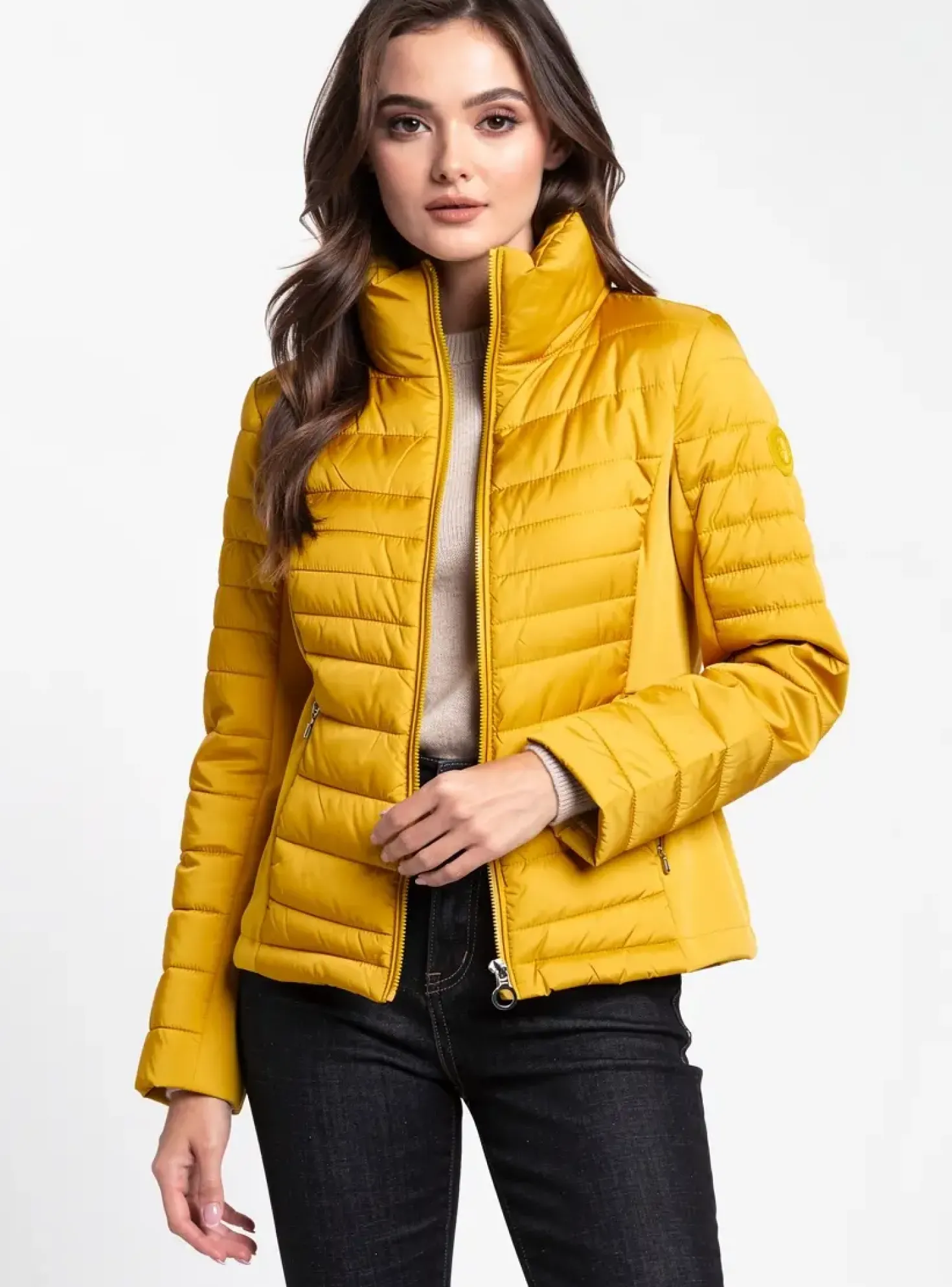 Doudoune S.oliver Jaune Sans Capuche