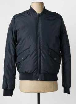 Doudoune Teddy Smith Bleu Sans Capuche