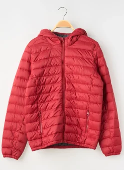 Doudoune Teddy Smith Rouge A Capuche