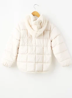 Doudoune Zy Beige A Capuche