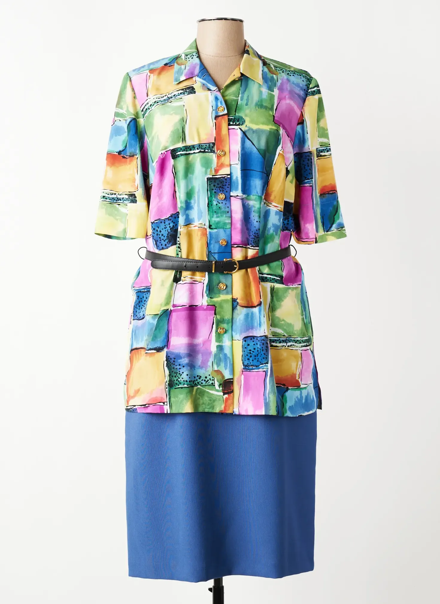 Ensemble Jupe France Rivoire Bleu