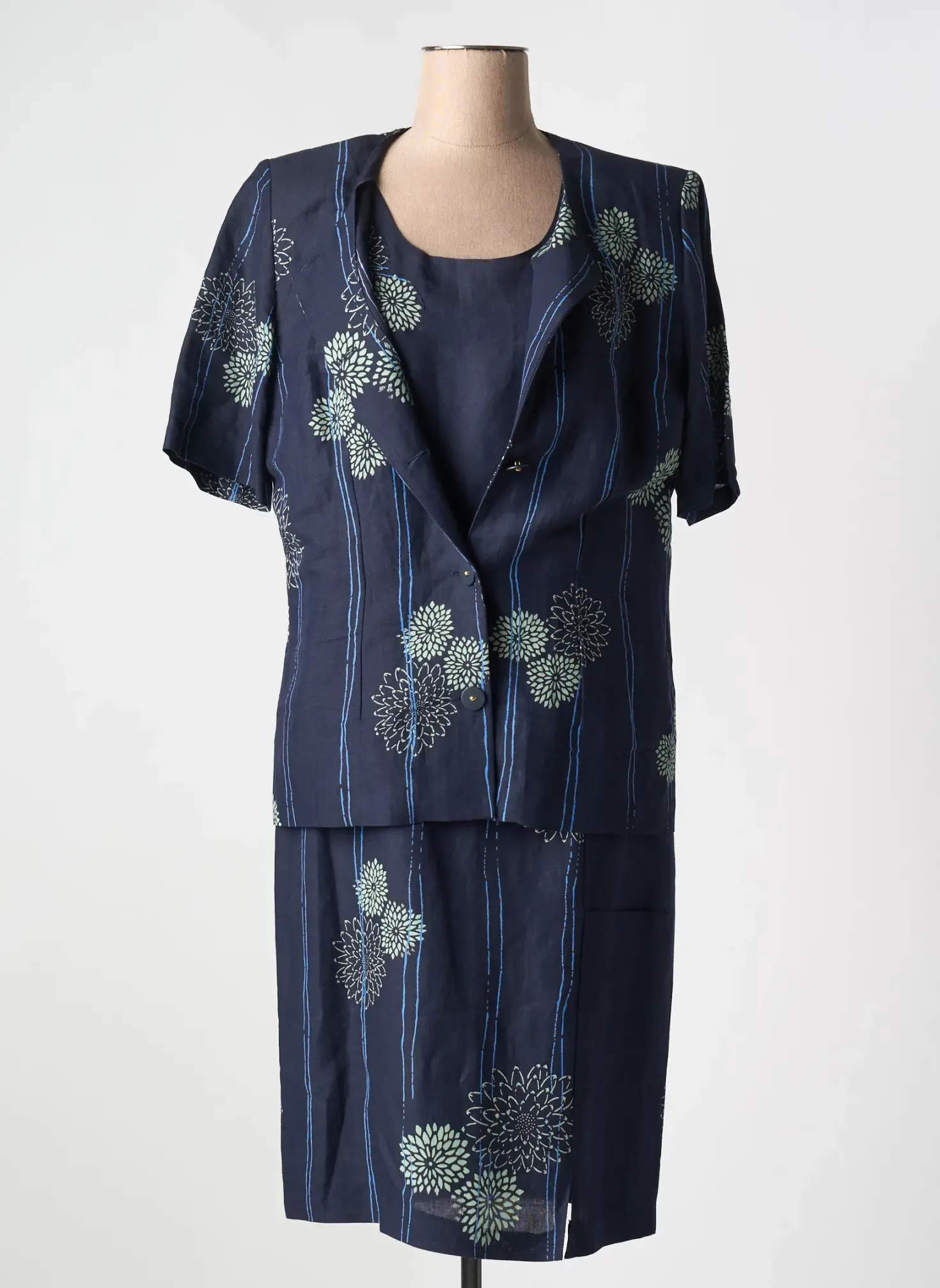 Ensemble Jupe France Rivoire Bleu