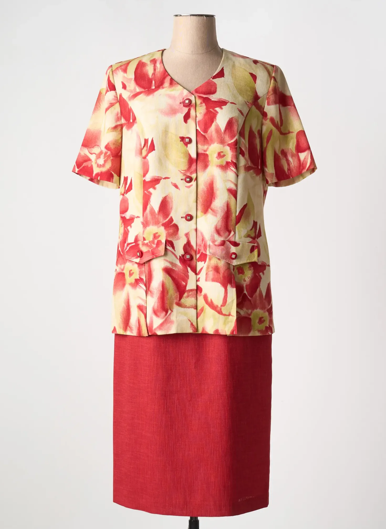 Ensemble Jupe France Rivoire Rouge