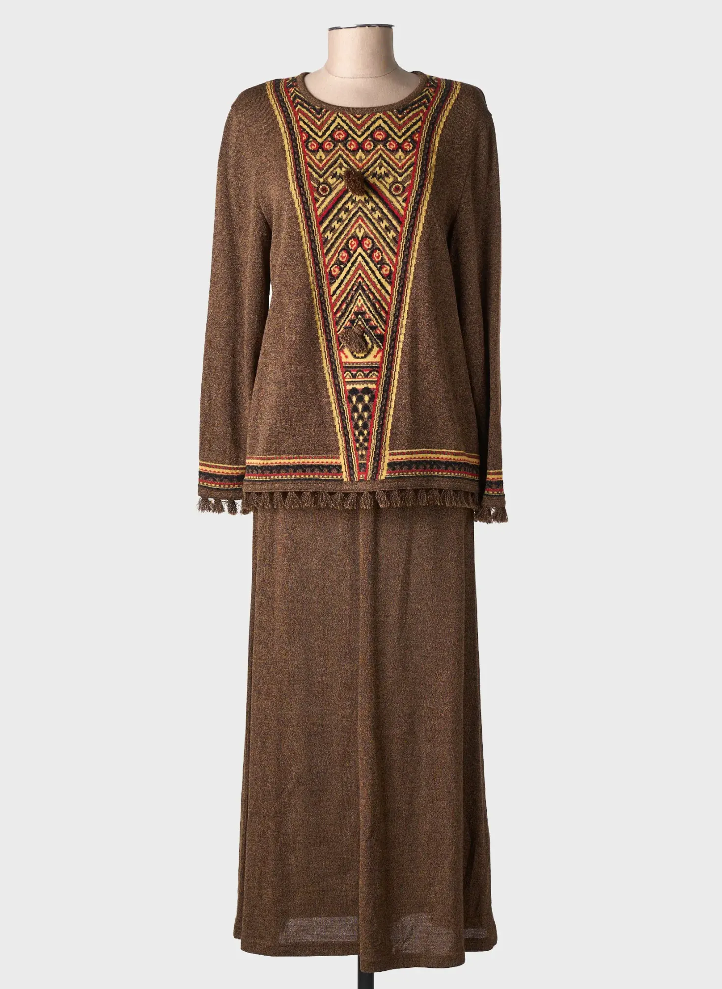 Ensemble Jupe Jean Girard Marron