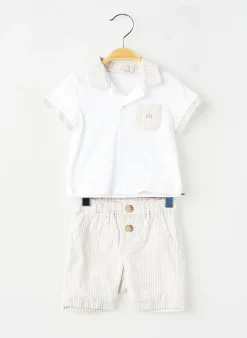 Ensemble Short Gymp Beige