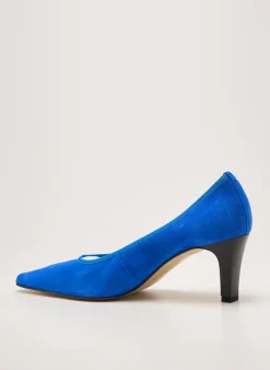 Escarpins Andrea Daphane Bleu Talon De 7 À 9cm