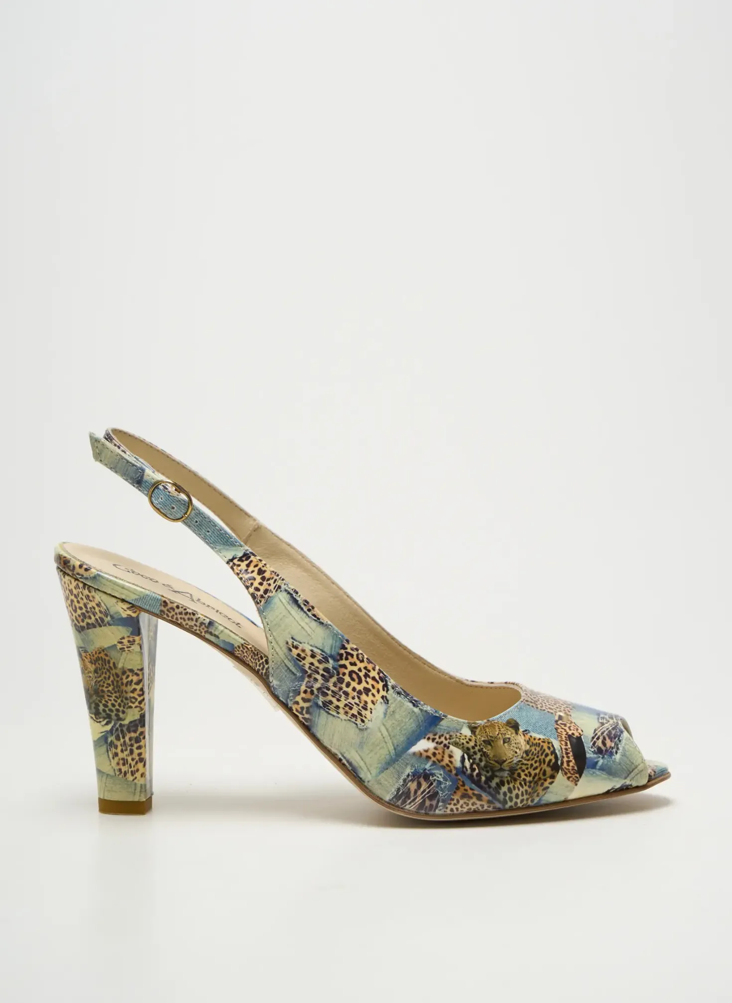 Escarpins Coco Et Abricot Bleu Talon Haut De 10cm Et Plus