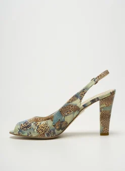 Escarpins Coco Et Abricot Bleu Talon Haut De 10cm Et Plus