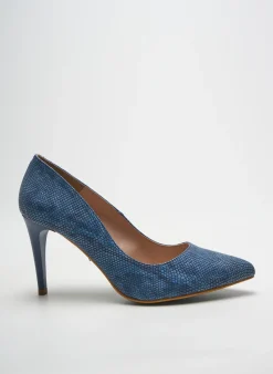 Escarpins Giulia Bleu Talon De 7 À 9cm