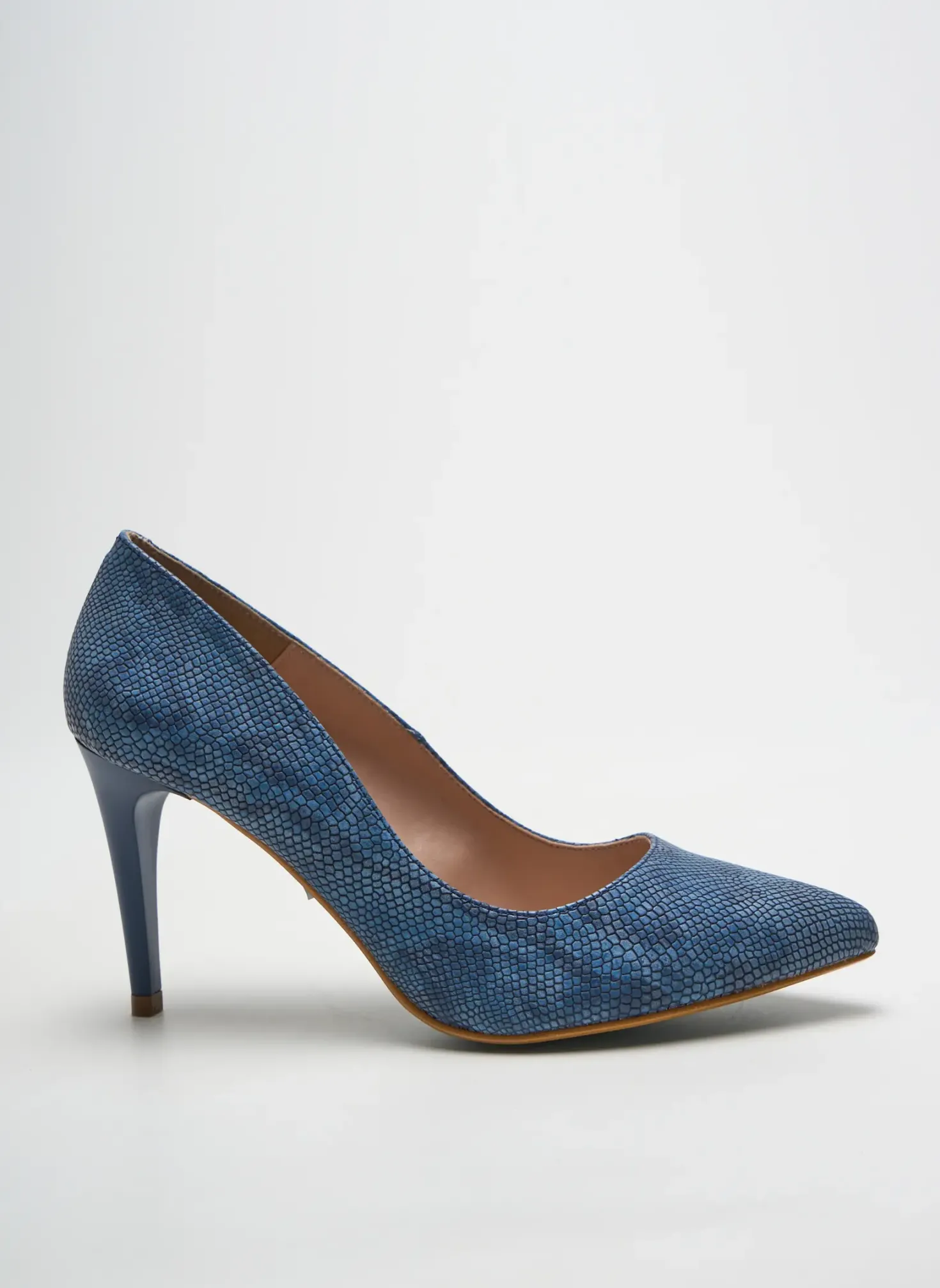 Escarpins Giulia Bleu Talon De 7 À 9cm