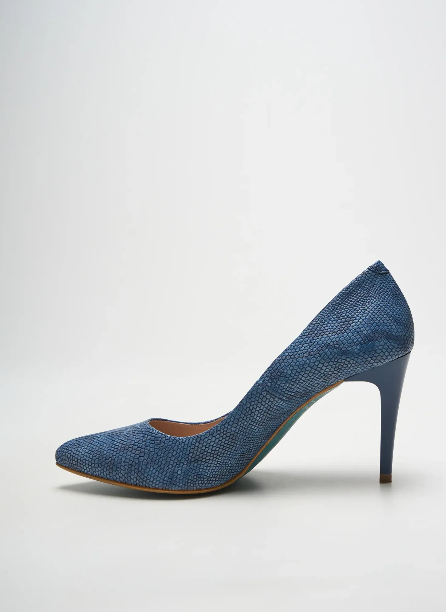 Escarpins Giulia Bleu Talon De 7 À 9cm