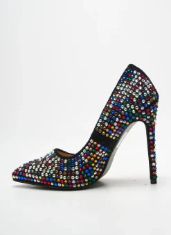 Escarpins Givana Noir Talon Haut De 10cm Et Plus