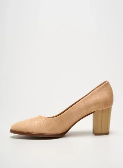 Escarpins Jhay Beige Fonce Talon De 7 À 9cm