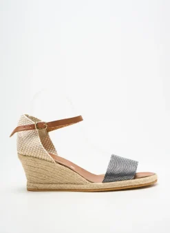 Espadrilles Bella Storia Argent Talon De 7 À 9cm
